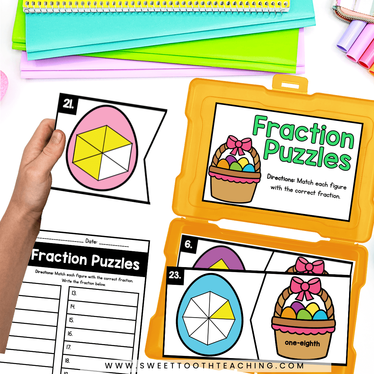 spring math activities for 2nd grade match the fraction model with the fraction
