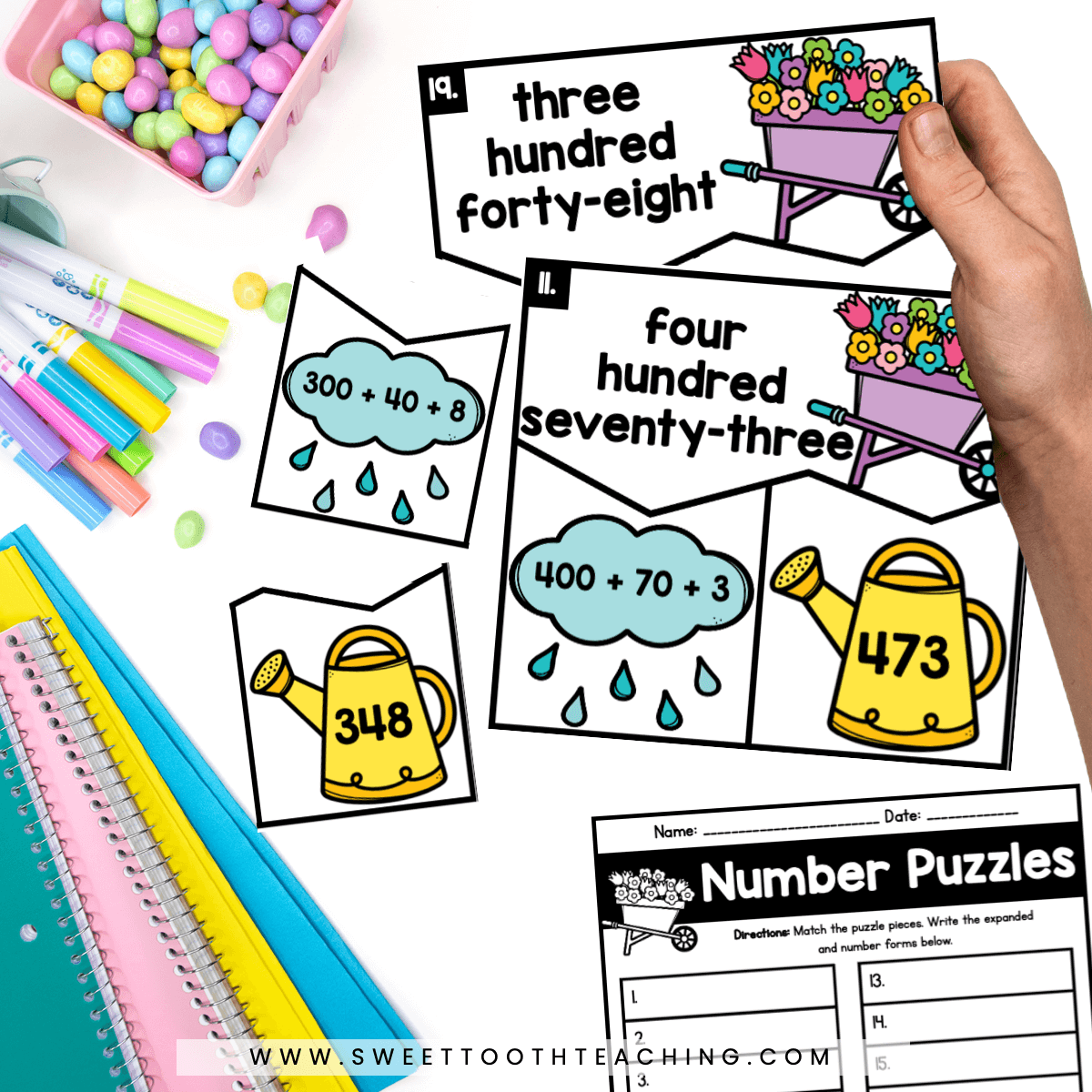 spring math activities for 2nd grade, writing numbers in word and expanded form